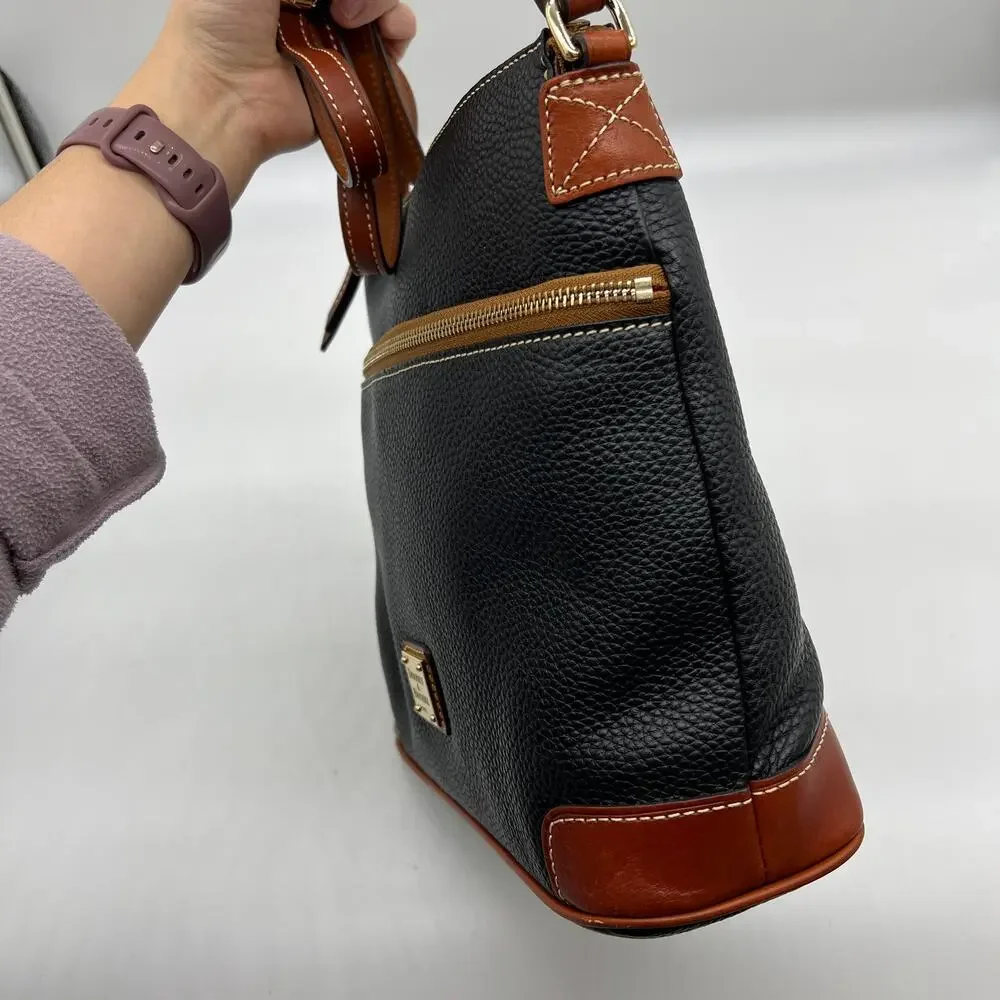Dooney & Bourke Pebble Leather Crossbody Purse Black